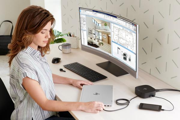 HP USB-C Dockingstation G5 schwarz | 100W Power Delivery, HDMI, DisplayPort, LAN, USB-A/C