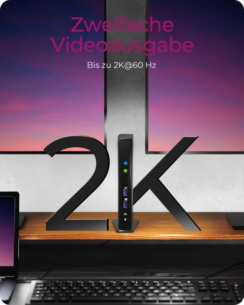 ICY BOX IB-DK2241AC Dockingstation | 11-in-1 USB 3.0 Hub mit HDMI DVI LAN & Audio