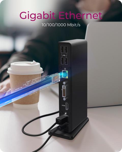 ICY BOX IB-DK2241AC Dockingstation | 11-in-1 USB 3.0 Hub mit HDMI DVI LAN & Audio