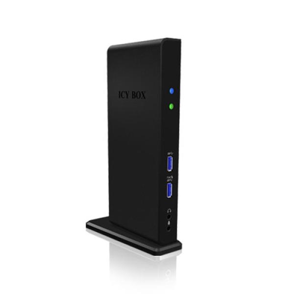 ICY BOX IB-DK2241AC Dockingstation | 11-in-1 USB 3.0 Hub mit HDMI DVI LAN & Audio