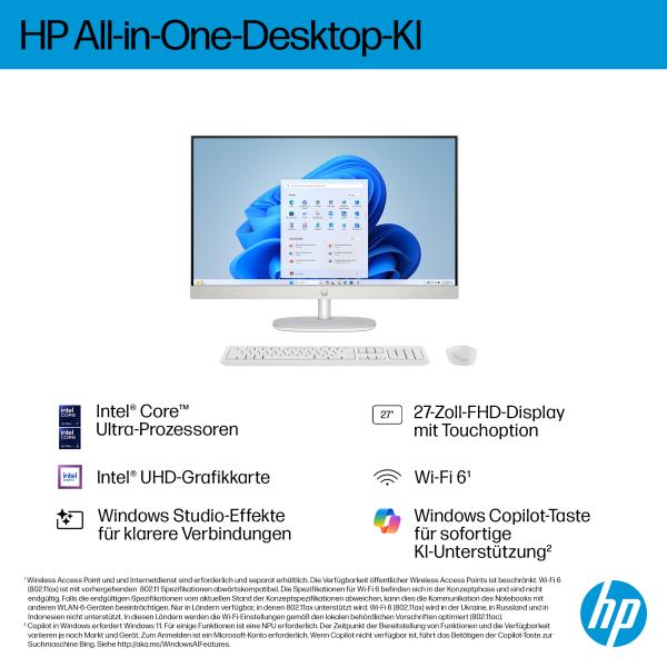 AIO HP All-in-One PC 27-cr2170ng 27 CU7 255U/32GB/1TBSSD/W11 Home