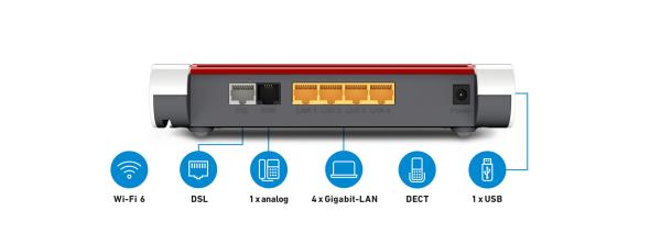 AVM FRITZ!Box 7530 AX WLAN-Router – Wi-Fi 6 Dual-Band 2,4/5 GHz Gigabit LAN Weiß