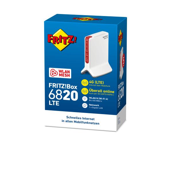 AVM FRITZ!Box 6820 LTE - Wireless Router - WWAN - 802.11b/g/n - Desktop