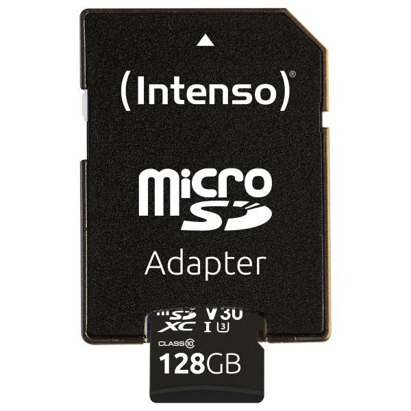 Intenso 128GB MicroSDXC Speicherkarte Professional inkl. SD Adapter