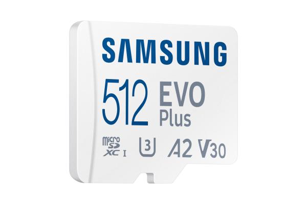 CARD 512GB Samsung EVO PLUS microsdxc UHS-I U3 inkl. SD Adapter