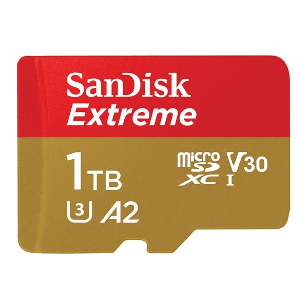 SanDisk Extreme microSDXC 1TB Speicherkarte UHS-I V30 bis 190 MB/s inkl. SD-Adapter – 4K & Gaming