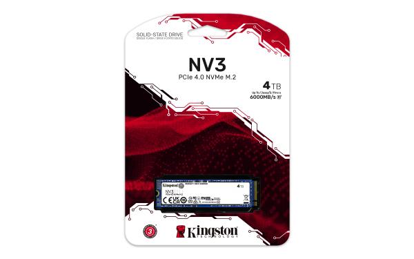 Kingston NV3 4 TB M.2 2280 NVMe PCIe 4.0 SSD – Hochleistungsinterner Speicher für PC & Laptop