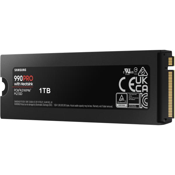 M.2 1TB Samsung 990 PRO Heatsink NVMe PCIe 4.0 x 4 retail interne SSD