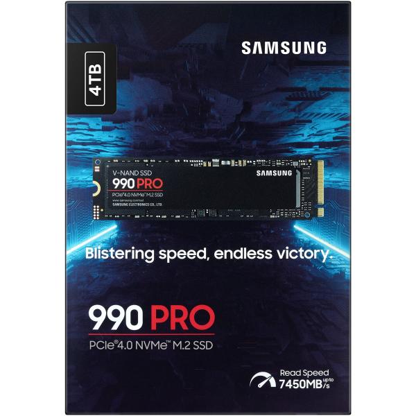 M.2 4TB Samsung 990 PRO NVMe PCIe 4.0 x 4 retail interne SSD