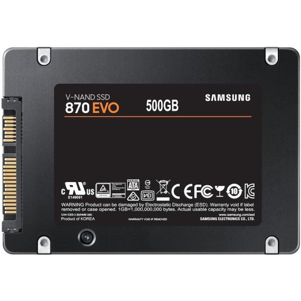 2.5" 500GB Samsung 870 EVO retail interne SSD