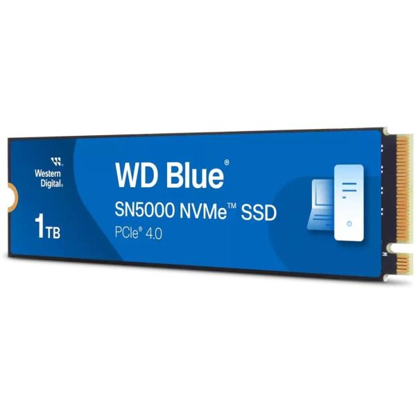 WD Blue SN5000 M.2 SSD 1 TB   – 5000 MB/s Lesen 4000 MB/s Schreiben PCIe 4.0 NVMe