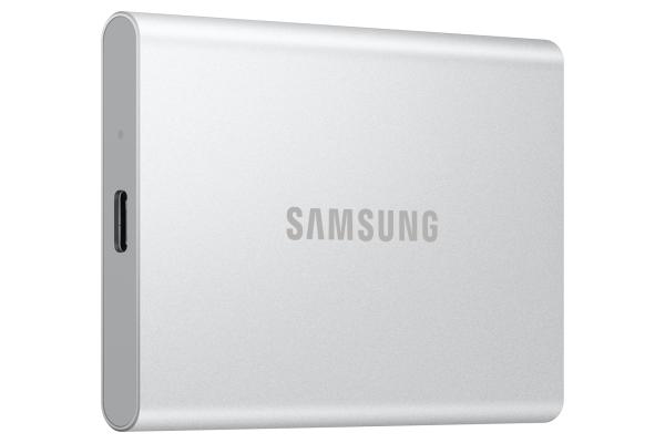2TB Samsung Portable T7 Resurrected USB-C 3.1 (10Gb/?s) Silber externe Festplatte SSD