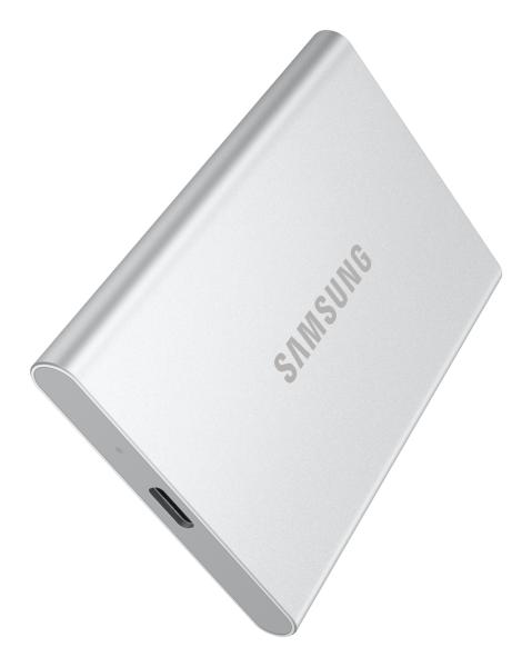 2TB Samsung Portable T7 Resurrected USB-C 3.1 (10Gb/?s) Silber externe Festplatte SSD