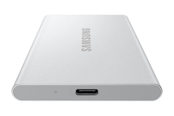 2TB Samsung Portable T7 Resurrected USB-C 3.1 (10Gb/?s) Silber externe Festplatte SSD