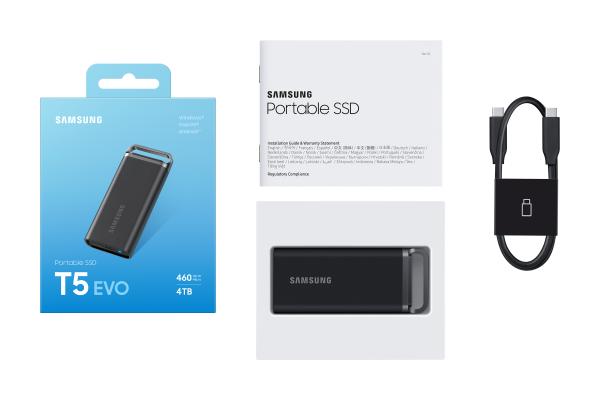 4TB Samsung Portable T5 EVO USB 3.2 Gen1 Black retail esterne SSD
