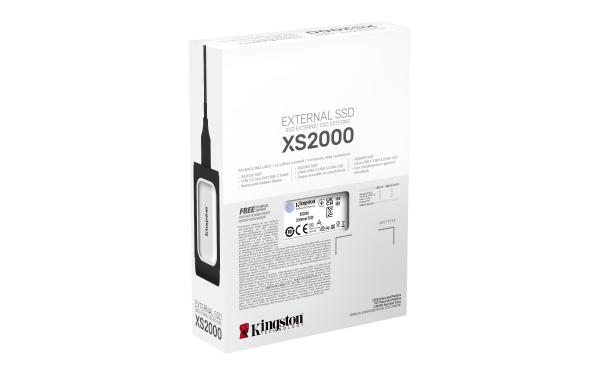 2TB Kingston XS2000 USB 3.2 Gen2 Grau