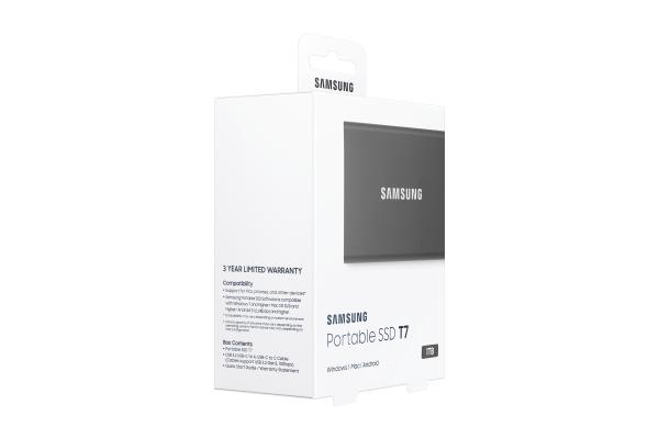 1TB Samsung Portable T7 USB 3.2 Gen2 Titan Gray retail externe SSD