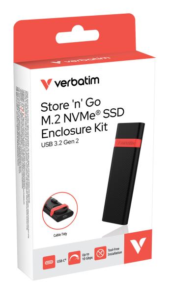M.2 Verbatim USB3.2 Gen2 Store ´n´ Go NVMe SSD Enclosure Kit
