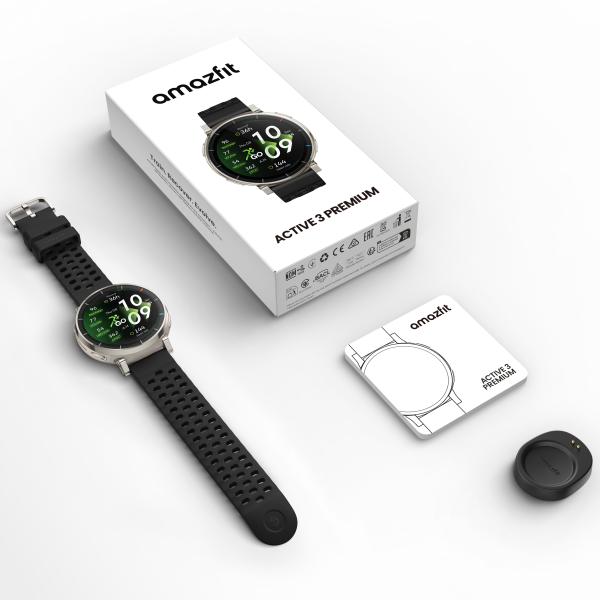 Amazfit Active 3 Premium Black Smartwatch HYROX-Modus