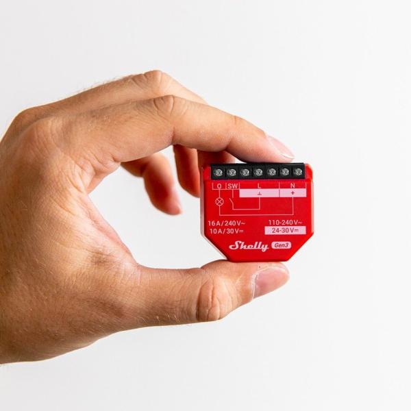 Shelly 1PM Gen3 WLAN & Bluetooth Relais max.16A rot – Smart Home Schalter