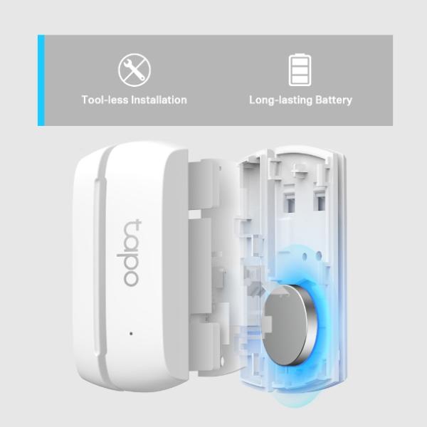 TP-Link Tapo T110 Tür-/Fenstersensor – Intelligenter Kontaktsensor, Smart Home