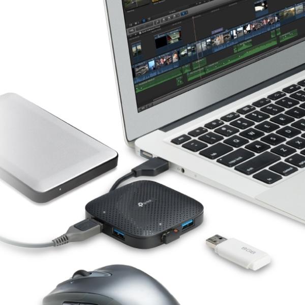USB3.0 HUB 4Port TP-Link UH400 SuperSpeed 5Gbit/s passiv Black