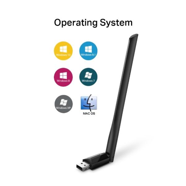 TP-LINK Archer T2U Plus - AC600 High Gain Dual Band Wi-Fi USB Adapter