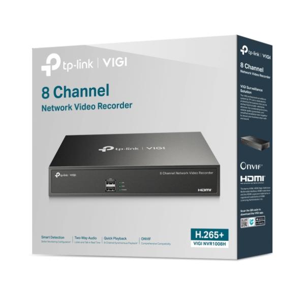 TP-Link VIGI NVR1008H – 8-Kanal-Netzwerk-Videorekorder für Überwachungskameras