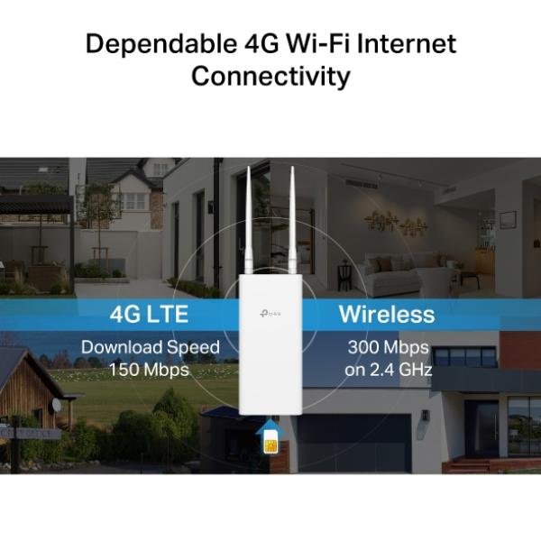 TP-Link TL-MR100-Outdoor 4G 300 Mbps Wi-Fi Outdoor Router