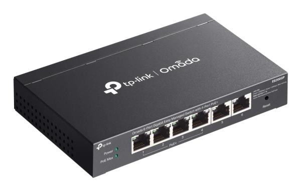 TP-Link Omada ES206GP 6-Port Gigabit Easy mgd. Switch 4-Port PoE+