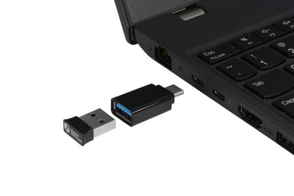 BakkerElkhuizen PRF Mouse Wireless Dark Grey – Ergonomische Vertikale Funkmaus mit 1600 DPI & USB-A/USB-C Adapter