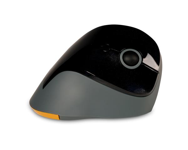 BakkerElkhuizen PRF Mouse Wireless Dark Grey – Ergonomische Vertikale Funkmaus mit 1600 DPI & USB-A/USB-C Adapter