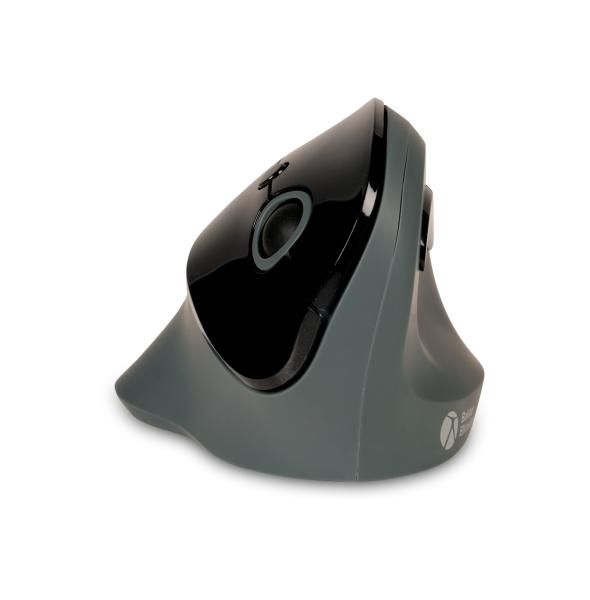 BakkerElkhuizen PRF Mouse Wireless Dark Grey – Ergonomische Vertikale Funkmaus mit 1600 DPI & USB-A/USB-C Adapter