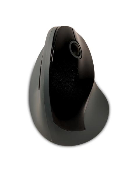 BakkerElkhuizen PRF Mouse Wireless Dark Grey – Ergonomische Vertikale Funkmaus mit 1600 DPI & USB-A/USB-C Adapter