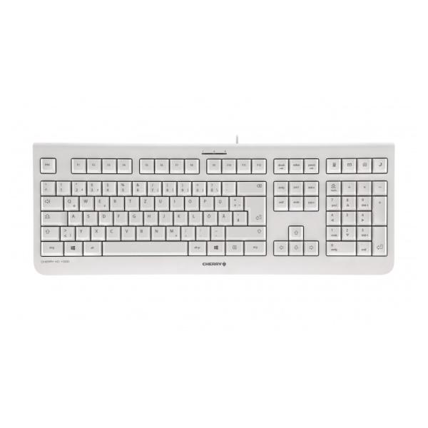 CHERRY KC 1000 Kabelgebundene Tastatur – QWERTZ 105 Tasten USB Büro Grau