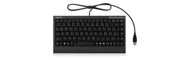 KeySonic ACK-595C+ (US) Mini SoftSkin PS/2-USB black