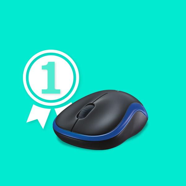 Logitech M185 Blau Maus Beidhändig RF Wireless Optisch 1000 DPI