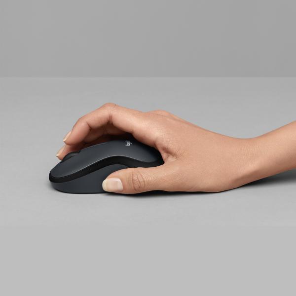 Logitech M220 Silent Kabellose Funkmaus Anthrazit – Leise Büro-Maus für PC & Notebook