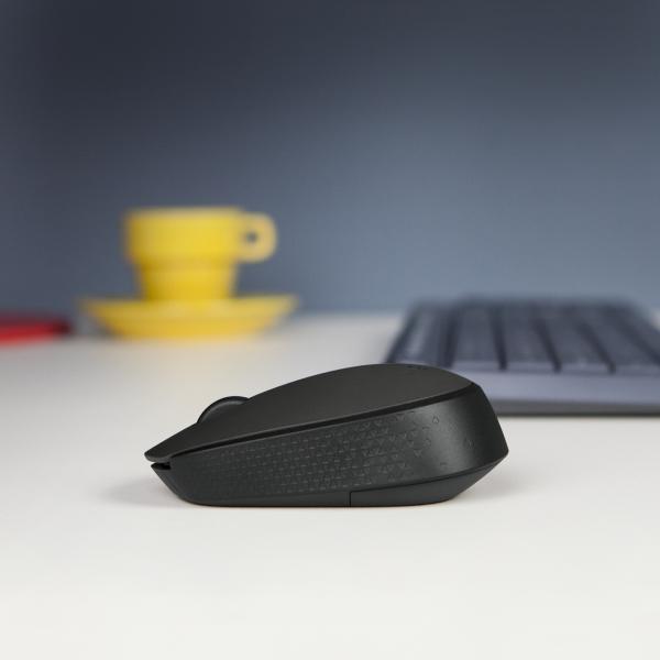 Logitech B170 Kabellose Funkmaus 2,4 GHz Optisch Beidhändig Schwarz für PC & Notebook