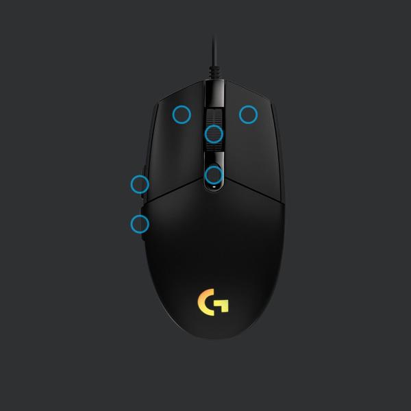 Logitech G203 Lightsync Gaming Maus 8000 DPI USB kabelgebunden – RGB Beleuchtung