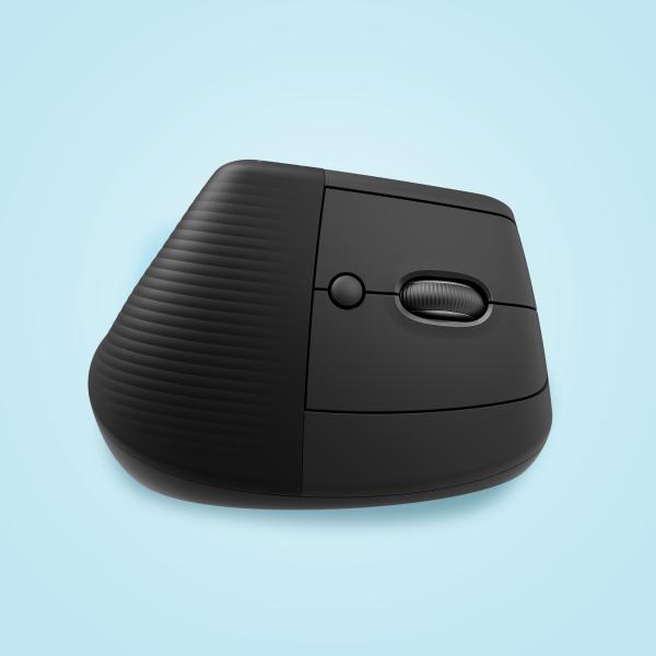 Logitech Lift Ergonomische Vertikalmaus – Kabellos & Bluetooth | 4000 DPI | Für Rechtshänder – Schwarz