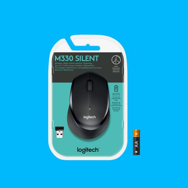 Logitech M330 Silent Plus Maus rechts RF Wireless Mechanisch 1000 DPI