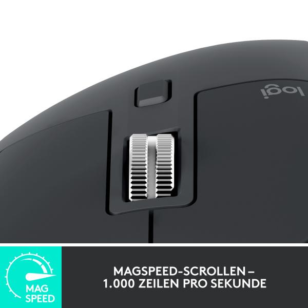 Logitech MX Master 3S kabellose Mouse ergonomisch graphite