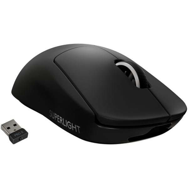 Logitech G PRO X SUPERLIGHT Wireless Gaming Maus schwarz – ultraleicht Lightspeed HERO 25K Sensor