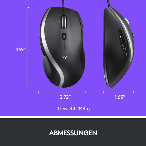 Logitech M500S Corded Mouse USB-A Optisch 4000 DPI
