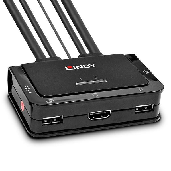 KVM Switch Compact 2 Port HDMI USB 2.0 & Audio