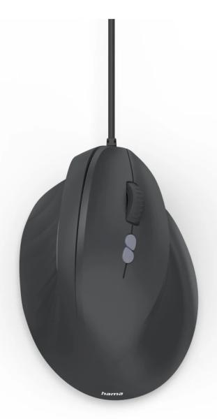 Hama ECM-500R Ergonomische Vertikalmaus 1800 DPI Schwarz 7 Tasten