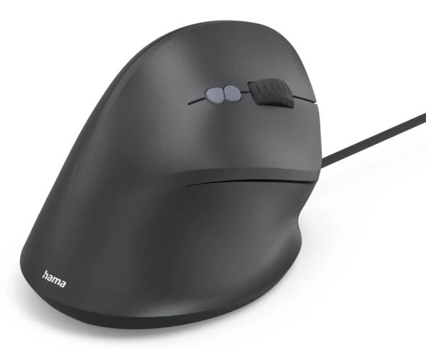 Hama ECM-500R Ergonomische Vertikalmaus 1800 DPI Schwarz 7 Tasten