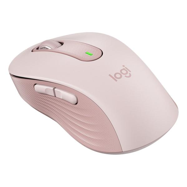 Logitech Signature M650 Mouse optical 5 buttons wireless Bluetooth 2.4 GHz Bolt USB receiver rose