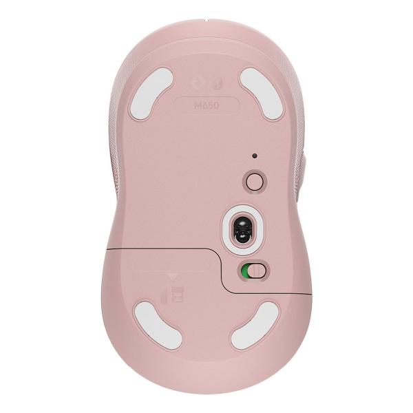 Logitech Signature M650 Mouse optical 5 buttons wireless Bluetooth 2.4 GHz Bolt USB receiver rose